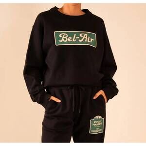 NEW CARE TUCKER 90’s baggy crewneck belair sweater in black